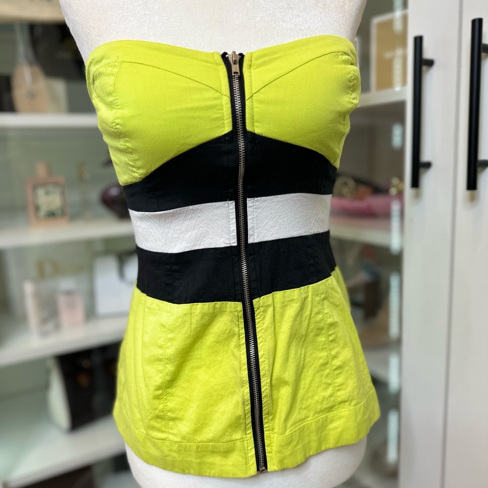Stylish Strapless Colorblock Top